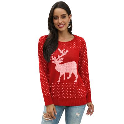 China Wholesale Custom Anti-wrinkle Christmas Sweater With Ugly Jacquard Pattern Design Women Christmas Sweater for sale