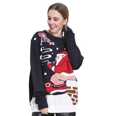 China Wholesale Anti-Wrinkle Christmas Sweater Christmas Sweater Custom With Jacquard Pattern Christmas Sweater for sale