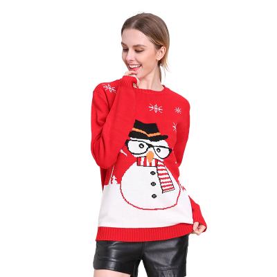 China Anti-wrinkle 2021 Autumn and Winter Women's Knitted Ugly Christmas Sweater Women Christmas Sweater Custom Made for sale