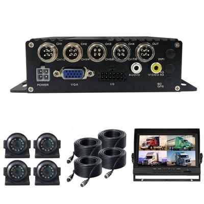 China Firmware Cctv Mini Vehicle Mobile Quad Multistar Full Hardware Combo 4Ch Hdd Channel Mini Portable Dvr ST7004 for sale