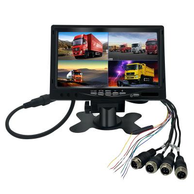 China Safe Parking 7 Inch Ahd Quad Image Car Video Monitor Screen 1080p DVR Split TFT LCD Car Video Monitor for Truck Tractor for sale