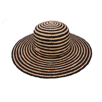 China Hot Selling Character Ladies Overflow Straw Hat Handmade Raffia Hat Summer Hats for sale