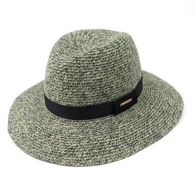 China Character Men's and Women's Summer Straw Hat Paper Weave Outdoor Beach Sun Unisex Hat for sale