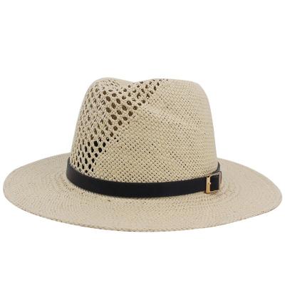 China Verified Factory Directly Sales Man Hand Weaving Hat Paper Unisex Panama Hat for sale