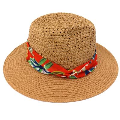 China Designer Beach Women Summer Sun Beach Paper Bucket Straw Hat for sale