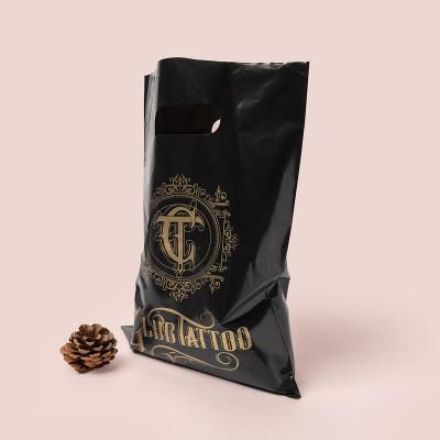 China Recyclable die cut plastic die cut bags custom shopping bags with handle printed die cut handle bags for clothing for sale