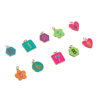 China Fashion Trendy Wholesale Colorful Alphabet Letter Design Low Price Pendant Charms for sale