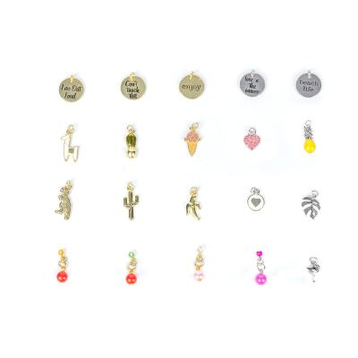 China Fashion Cute High Quality Wholesale Colorful Jewelry Metal Stainless Steel Accessories Charms for sale