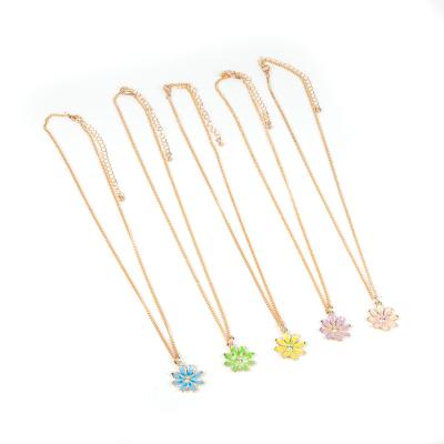 China Wholesale High Quality Graceful Multi Style Sun Flower Thin Chain Tasty Necklace FASHIONABLE for sale