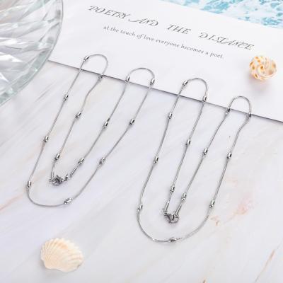 China Stainless Steel Snake Heart DIY Necklace Multi Size Multi Color J0300 for sale