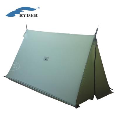 China Ridge Tent Facet Tube Compact Easy-carrying Light Weight 1 Person A Frame Triangle Straight Type Double Silicone Curling Wedge Tent for sale