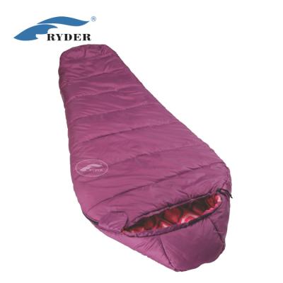 China Cavity All Weather Fiber Survival Mountaineering Mommy Girl Filling Waterproof Sleeping Bag for sale