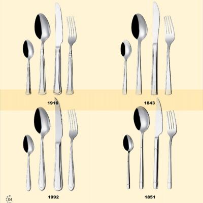 China Viable New Style Knife Fork Spoon Pattern Handle Hotel Tableware Metal Stainless Steel Cutlery Set for sale