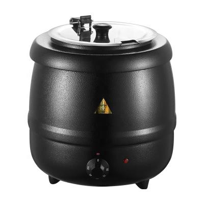 中国 Electric Hot Pot Buffet Kettle Heating Soup Warmer Commerical Black Color Electric Soup Warmer 販売のため