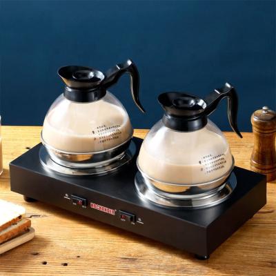 Cina 2021 New Launch Stainless Steel Hotel Buffet Coffee Pot Double Heater Flask Warmer Plate Coffee Heater in vendita