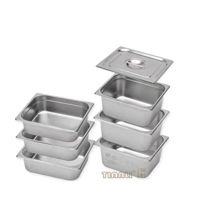 China Europen / American Restaurant Supplies Hotel Buffet Equipment 1/3 Container NSF Listed GN Food Pan 304 for sale