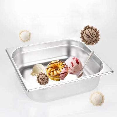 China Europen / American Sourcing Equipment Square Dish Hotel Chafing Dish Insert Pans Gourmet Ice Cream GN GN Pan for sale