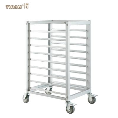 中国 Dual Function Aluminum Bread Tray Sheet Pan Cooling Baking Rack GN Pan Bakery Trolley Modern Desgin 9 Tier 販売のため