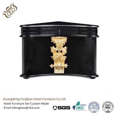 China Unique Wood Console Table Mahogany Finished Half - Circular Carved Painting for sale