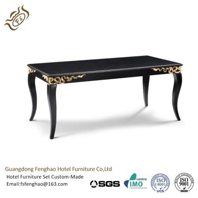 China Luxurious Hand Craft In Gold Leaf Finish Dark Wood Console Table For Living Room for sale