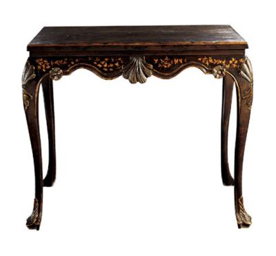 China Luxurious Black Wood Console Table For Modern Living Room , Round Console Table for sale