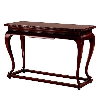 China Pedestal Style Wood Console Table With Distressed Finish Gold Leaf Glass Table for sale