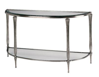 China Stainless Steel Console Table Iron Tempered Glass Long Narrow Console Table for sale