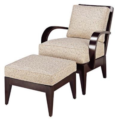 China Classical Style Bedroom Hotel Lounge Leisure Chair Ottoman Customized for sale