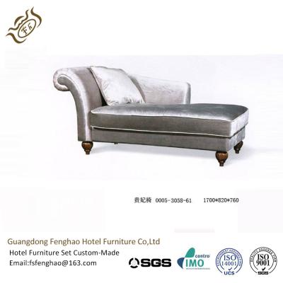 China Moden Leisure Velvet Chaise Lounge Chair For Hotel Living Room for sale