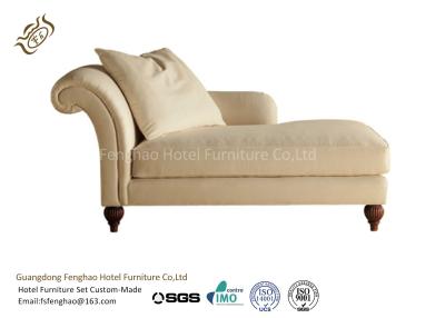 China Leisure Fabric  Indoor Chaise Lounge Chair With Hardwood Frame / Fabric Upholstered for sale