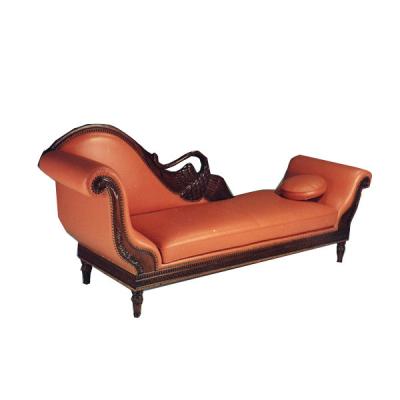 China Luxury Custom Leather Chaise Lounge Cushions For Indoor Curved Chaise Lounge Chair for sale