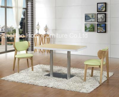 China Ss Leg Square Restaurant Tables And Chairs , Hotel And Restaurant Furniture for sale