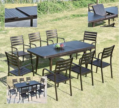 China Leisure  Garden Cast Aluminum 8 Seater Outdoor Furniture Table And Chair Set Garden Furniture for sale