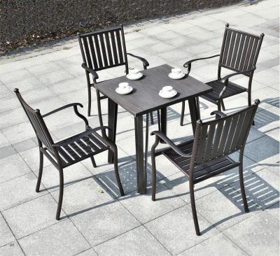 China Leisure  Garden Cast Aluminum 4 Seater Outdoor Furniture Table And Chair Set Garden Furniture for sale