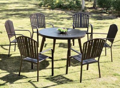 China Leisure Garden Cast Aluminium 6 Seater Outdoor Furniture table and chair set Garden furniture for sale