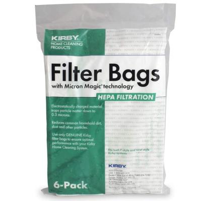 China 2021 Household Refine 6 HEPA Filter Plus New Product Micron Magic Pack Bags Nonwoven Dust Bag Fit Kirby 204814 Vacuum Cleaner Bag for sale