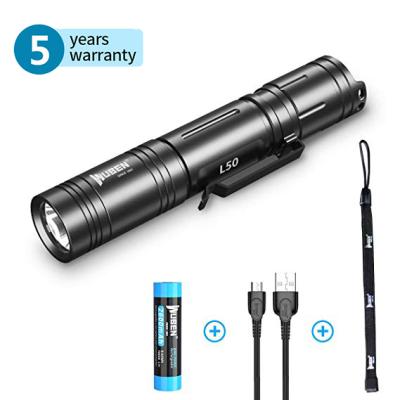 China Emergency Wuben L50 Security Flashlights Self-defense Powerful Rechargeable Torch Equipment Military Flashlight for sale