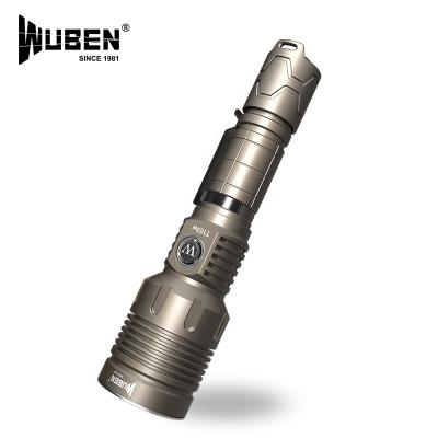 China WUBEN Tactical Luminous Outdoor Tactical Tail Switch Rescue Patrol Firefighting Flashlight LED Switch Side Security Torch Search for sale