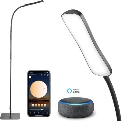 China Wireless Charging Wireless Charging Long Stand Lamp Light Warm Cool Light Dimmable Arc Led Floor Lamps Modern Standing for sale