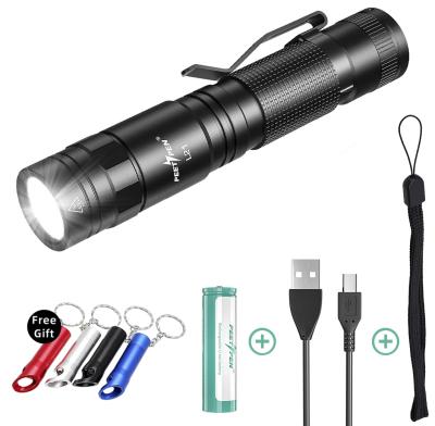 China Powerful Emergency EDC 18650 Battery Rechargeble Torch Mini Strobe Camping Emergency Flashlight for sale