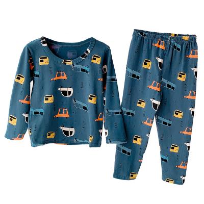 China Boys Home Children's Pajamas New Arrivals Boys Breathable Clothes 2-7 Years Old Pajamas Are Long Sleeve Round Neck Nightgown Breathable Suit for sale