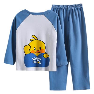 China Hot Sale Boys Sleepwear Cartoon Children's Home Pajamas 100% Combed Cotton Breathable Fashion Children's Clothing for sale