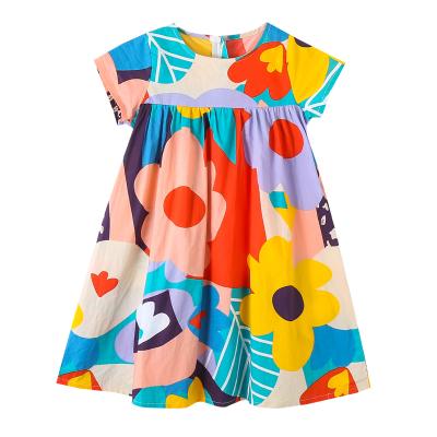 China Selling Lovely Breathable Soft Warm Soft Comfortable Temperament Children's Colorful 100% Cotton Dress for sale