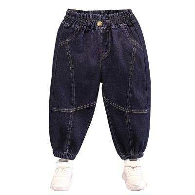 China 2021 Breathable Newest Comfortable Stretch Autumn Denim Pants Children Dark Color Of Simple Design for sale