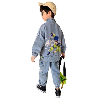 China Breathble fashion denim suit of the seven ball denim suit kids jumping denim comfortable fashionable kids suit with best price for sale