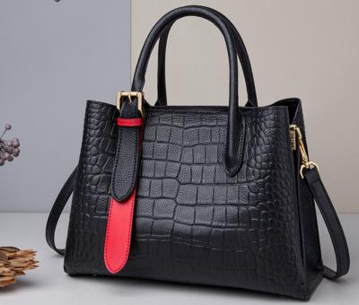 China Fashion \ Comfortable \ Durable Genuine Leather Handbag Single Shoulder Bag Print Custom Made High Quality Women 's Large Capacity Crocodile Casual Tote NC Cowhide ; GUA for sale