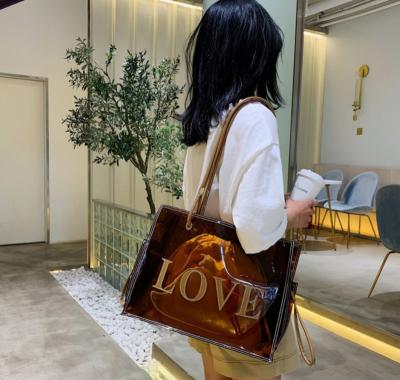 China Custom Korean Version Large Capacity Jelly Transparent Daily Use Cross - Body Bag Women Handbags for sale