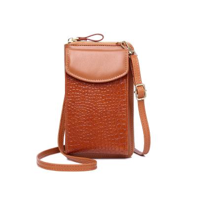 China High Quality Mobile Phone Pouch Small PU Croco Cross - Body Bag Ladies Pinch for sale