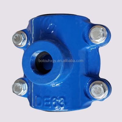 China Water Pipeline PVC Pipe Fit 2 Inch Saddle Clamp For Water Supply Tapping Saddle for sale