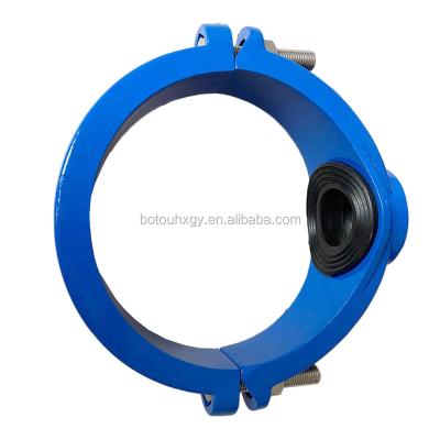 China Water Pipe System Ductile iron pipe fitting water pipe tee water saddle clamp for sale